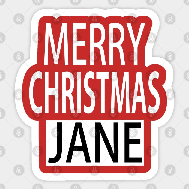 Merry Christmas Jane Sticker by ananalsamma